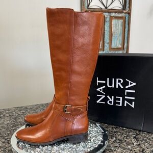 Naturalizer bohemian Tan Leather riding Boots NEW 6